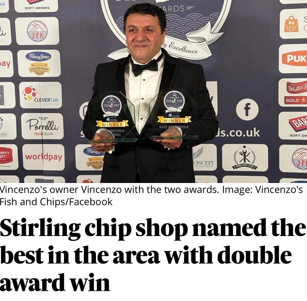 Stirling chippy hands over proceeds from special menu